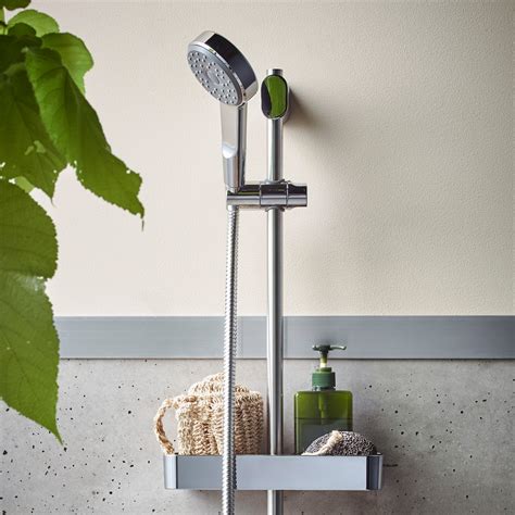 They are narrow but work great to line up your bathroom essentials. . Ikea shower